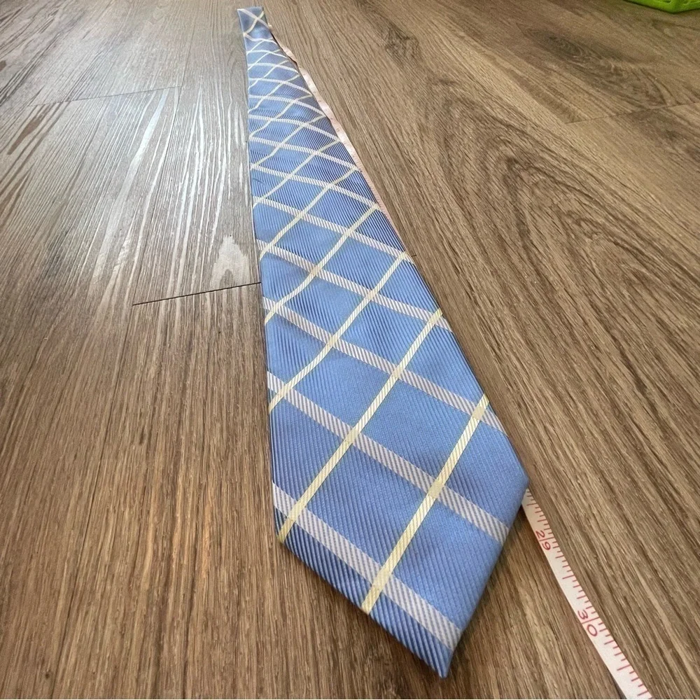 BOSS Men’s Silk Tie | Blue, White, Yellow